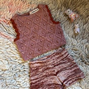 Misha & Puff popcorn vest & space dye shorts. Can separate! Both size 12-18 mo.